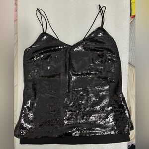 H&M Black Sequin Top